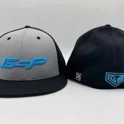 GS Sports GSP PTS20 Hat - Charcoal/Black With Electric Blue Logo