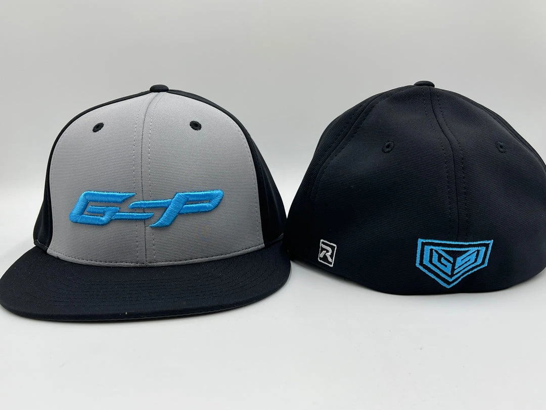 GS Sports GSP PTS20 Hat - Charcoal/Black With Electric Blue Logo 1 GS Sports GSP PTS20 Hat - Charcoal/Black With Electric Blue Logo