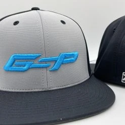 GS Sports GSP PTS20 Hat - Charcoal/Black With Electric Blue Logo