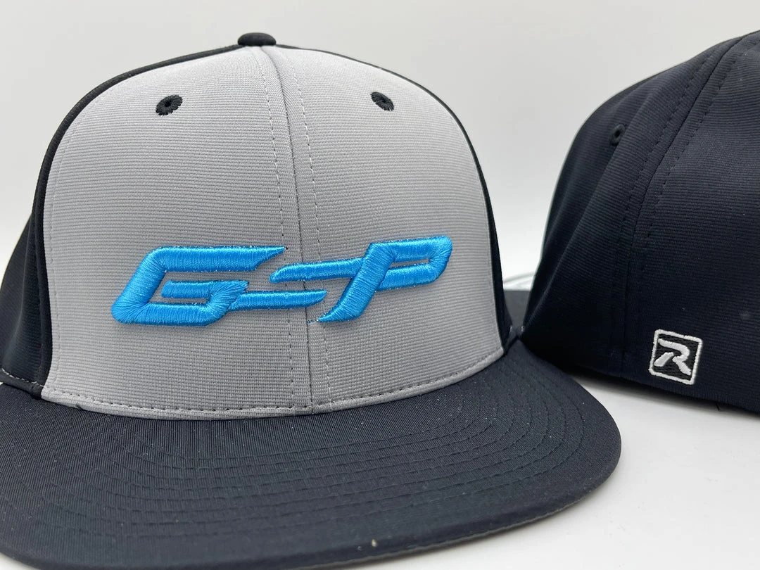 GS Sports GSP PTS20 Hat - Charcoal/Black With Electric Blue Logo 2 GS Sports GSP PTS20 Hat - Charcoal/Black With Electric Blue Logo