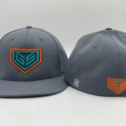 GS Sports Crest PTS20 Hat - Charcoal With Neon Orange Teal