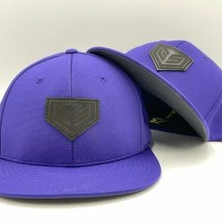GS Sports Black Crest Leather Patch PTS20 Hat - Purple