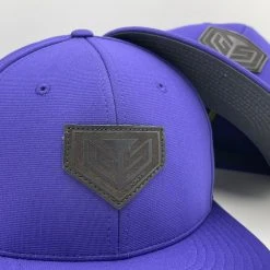GS Sports Black Crest Leather Patch PTS20 Hat - Purple 5 GS Sports Black Crest Leather Patch PTS20 Hat - Purple
