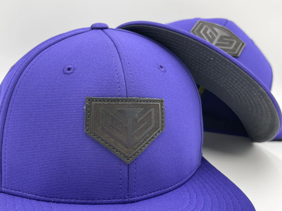 GS Sports Black Crest Leather Patch PTS20 Hat - Purple 3 GS Sports Black Crest Leather Patch PTS20 Hat - Purple