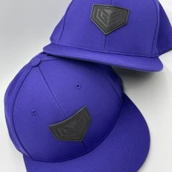 GS Sports Black Crest Leather Patch PTS20 Hat - Purple