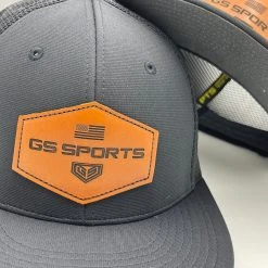 HEADWEAR GS Sports Tan Leather Patch PTS20M Hat - Black