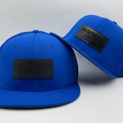 HEADWEAR GS Sports Lifestyle Black Leather Patch PTS20M Hat - Royal
