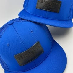 HEADWEAR GS Sports Lifestyle Black Leather Patch PTS20M Hat - Royal 5 HEADWEAR GS Sports Lifestyle Black Leather Patch PTS20M Hat - Royal