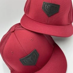 GS Sports Black Crest Leather Patch PTS20M Hat - Maroon 5 GS Sports Black Crest Leather Patch PTS20M Hat - Maroon