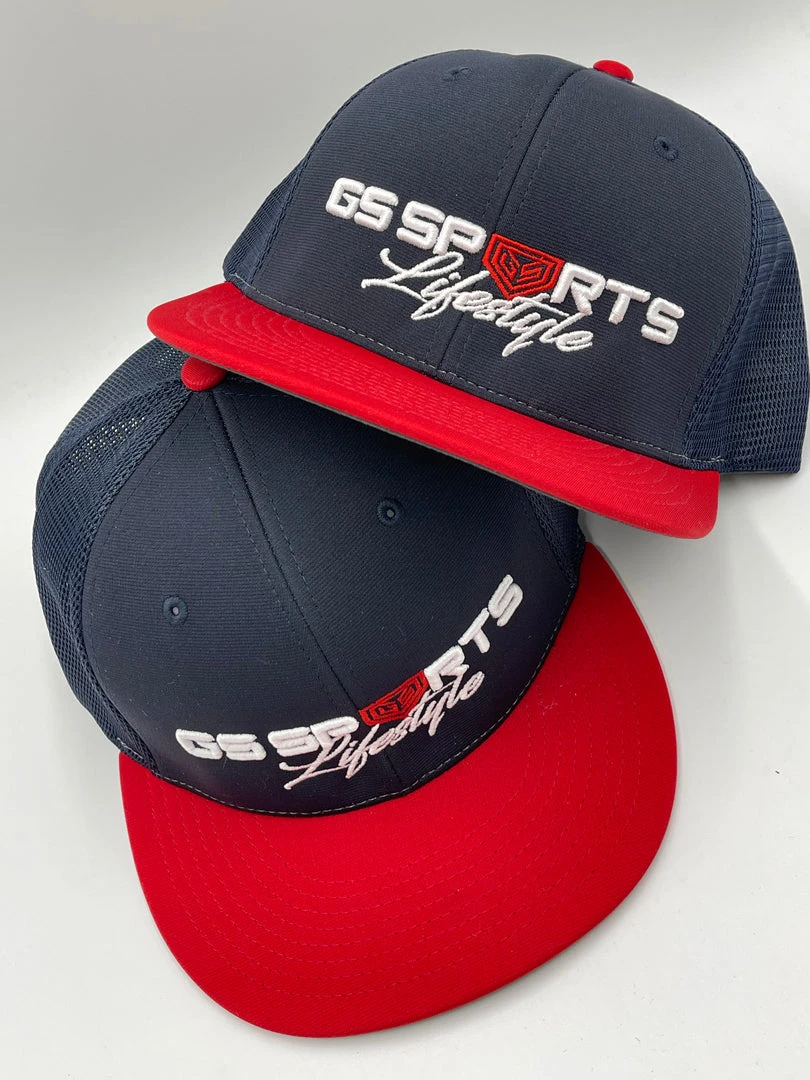 GS Sports Lifestyle Wordmark PTS20 Hat - Navy / Red HEADWEAR 3 GS Sports Lifestyle Wordmark PTS20 Hat - Navy / Red HEADWEAR