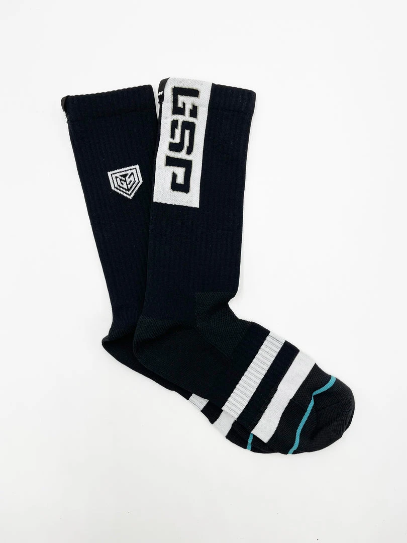 GS Sports Crew Socks - Black GSP APPAREL 1 GS Sports Crew Socks - Black GSP APPAREL