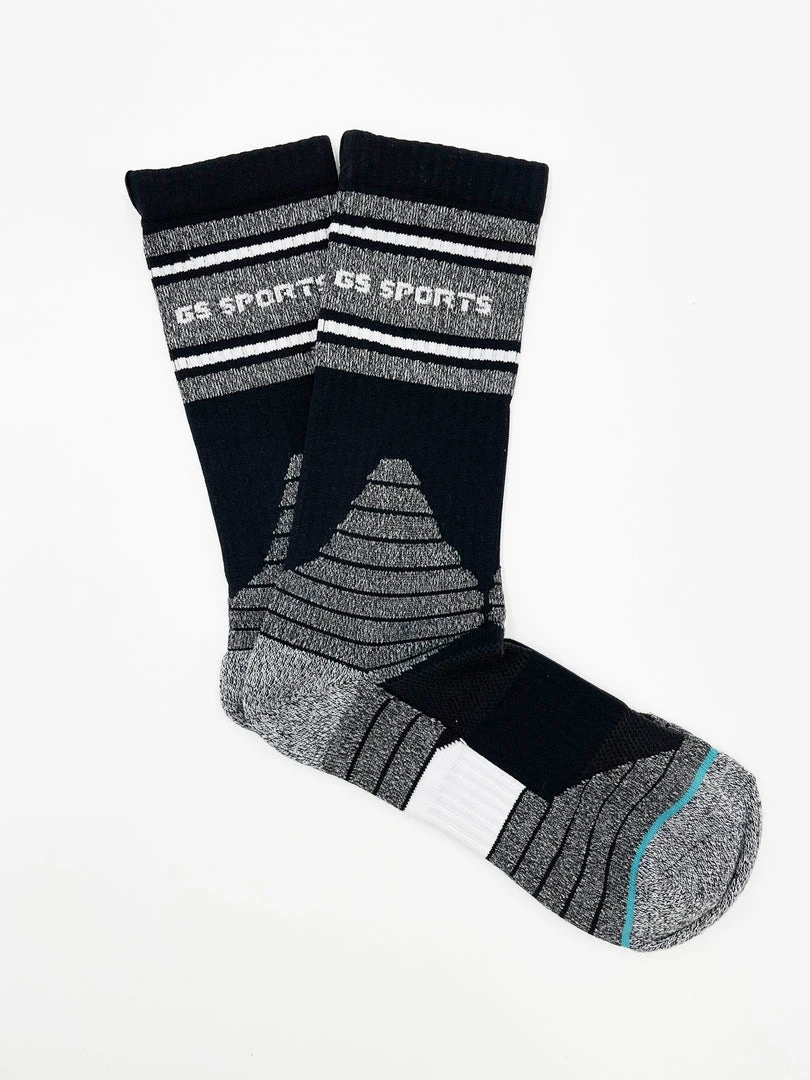 GS Sports Crew Socks - Charcoal Heather APPAREL 1 GS Sports Crew Socks - Charcoal Heather APPAREL