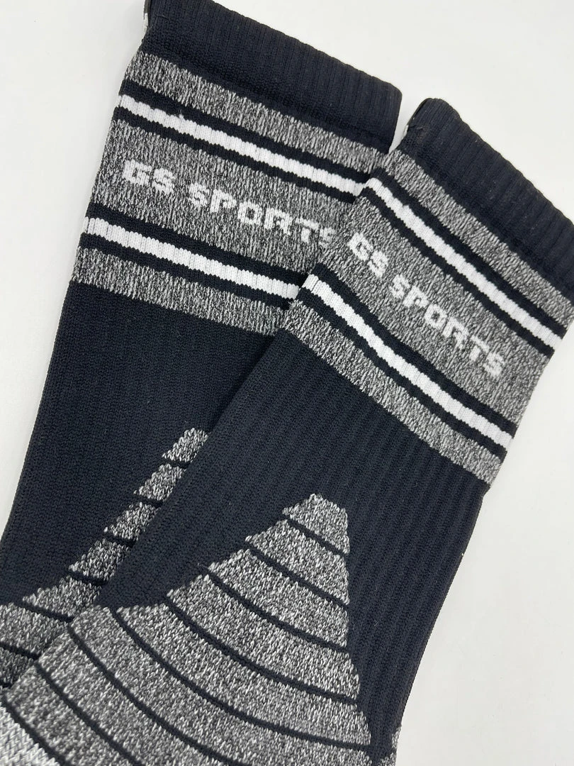 GS Sports Crew Socks - Charcoal Heather APPAREL 2 GS Sports Crew Socks - Charcoal Heather APPAREL