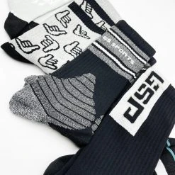 GS Sports Crew Socks - Charcoal Heather APPAREL 5 GS Sports Crew Socks - Charcoal Heather APPAREL