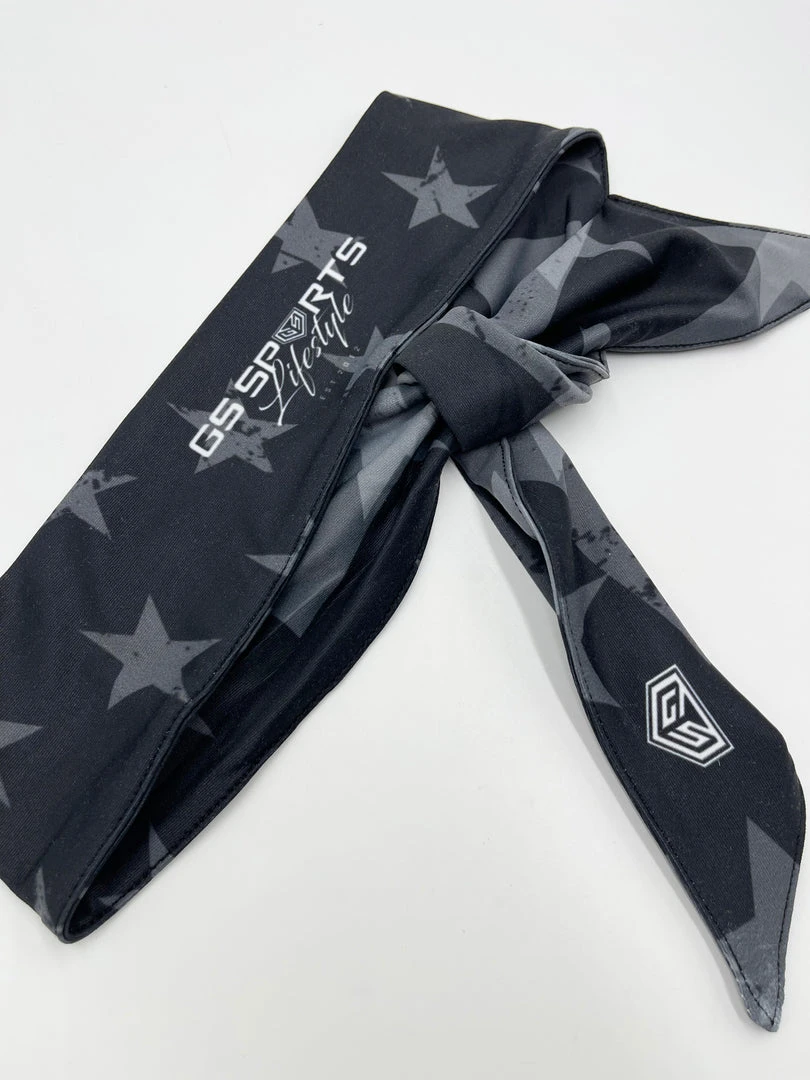 GS Sports Tied Headband - Blackout America HEADWEAR 2 GS Sports Tied Headband - Blackout America HEADWEAR