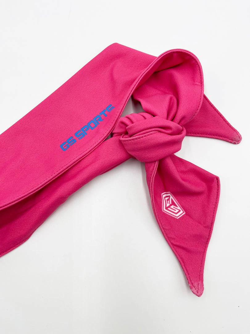 GS Sports Tied Headband - Pink 2 GS Sports Tied Headband - Pink