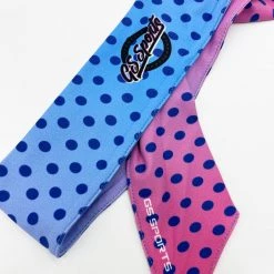 HEADWEAR GS Sports Tied Headband - Rainbow Polka Dots