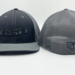 GS Sports GSP America 404M Flexfit Hat - Black / Charcoal Blackout HEADWEAR