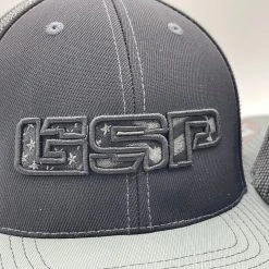 GS Sports GSP America 404M Flexfit Hat - Black / Charcoal Blackout HEADWEAR