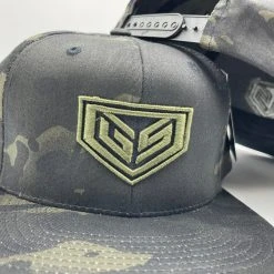 GS Sports Crest Flatbill Snapback - Black Camo With Army Green HEADWEAR