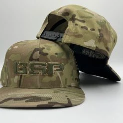 GS Sports GSP Flatbill Snapback - Camo With Army Green