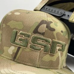 GS Sports GSP Flatbill Snapback - Camo With Army Green