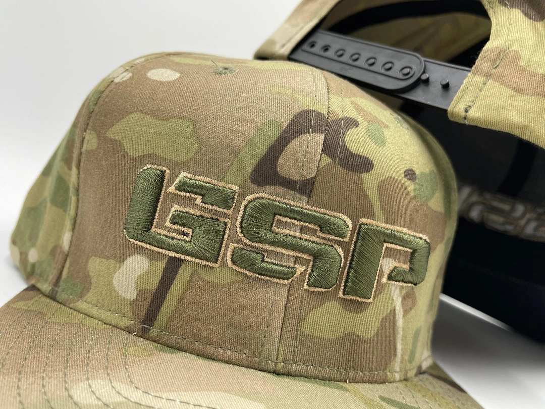 GS Sports GSP Flatbill Snapback - Camo With Army Green 2 GS Sports GSP Flatbill Snapback - Camo With Army Green