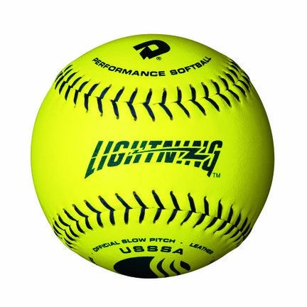 GS Sports DeMarini 12" Lightning Yellow Leather Synthetic Polycore USSSA Softball 1 GS Sports DeMarini 12" Lightning Yellow Leather Synthetic Polycore USSSA Softball