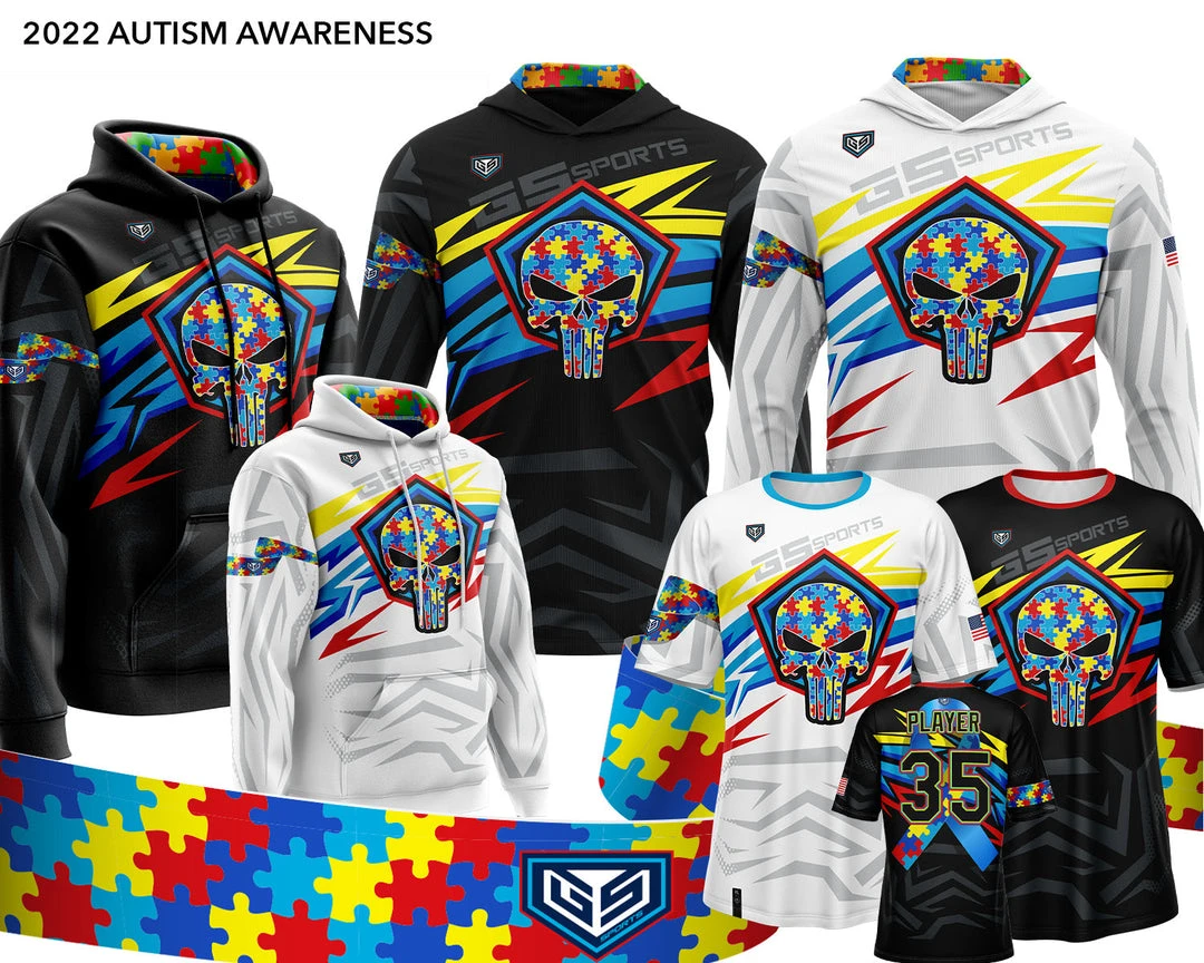 GS Sports 2022 Autism Awareness Punisher Collection (in Stock) APPAREL 1 GS Sports 2022 Autism Awareness Punisher Collection (in Stock) APPAREL