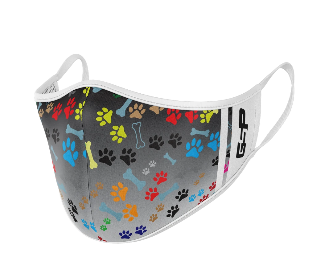 GS Sports GSP Dual Layer Mask With Filter Pocket - Doggy Paw V2 1 GS Sports GSP Dual Layer Mask With Filter Pocket - Doggy Paw V2