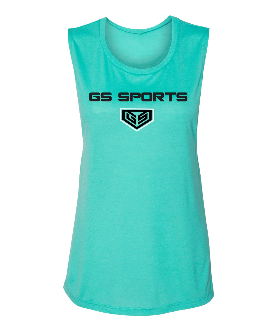 Womens Muscle Tank - GS Sports Wordmark APPAREL 2 Womens Muscle Tank - GS Sports Wordmark APPAREL
