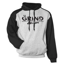 GS Sports GSP The Grind Fleece Hoodie - Grey On Black CLEARANCE