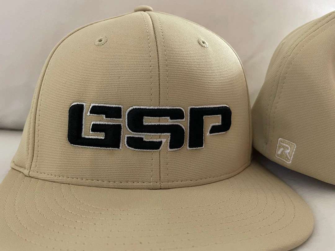 GS Sports GSP PTS20 Flexfit Hat - Vegas Gold With Black Logo 2 GS Sports GSP PTS20 Flexfit Hat - Vegas Gold With Black Logo