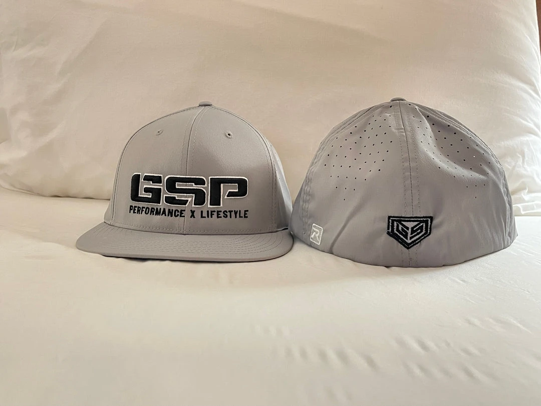 GS Sports HEADWEAR GSP PxL PTS30 Flexfit Hat - Grey With Black Logo 1 GS Sports HEADWEAR GSP PxL PTS30 Flexfit Hat - Grey With Black Logo