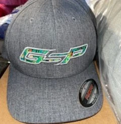 GS Sports HEADWEAR GSP Floral Flexfit Hat - Light Heather