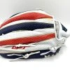 Ball Gloves GS Sports Pro Series 13.5" Dual Post Ball Glove 4th Of July Edition - White Red Navy Snakeskin / Blonde / Metallic Gold Welt