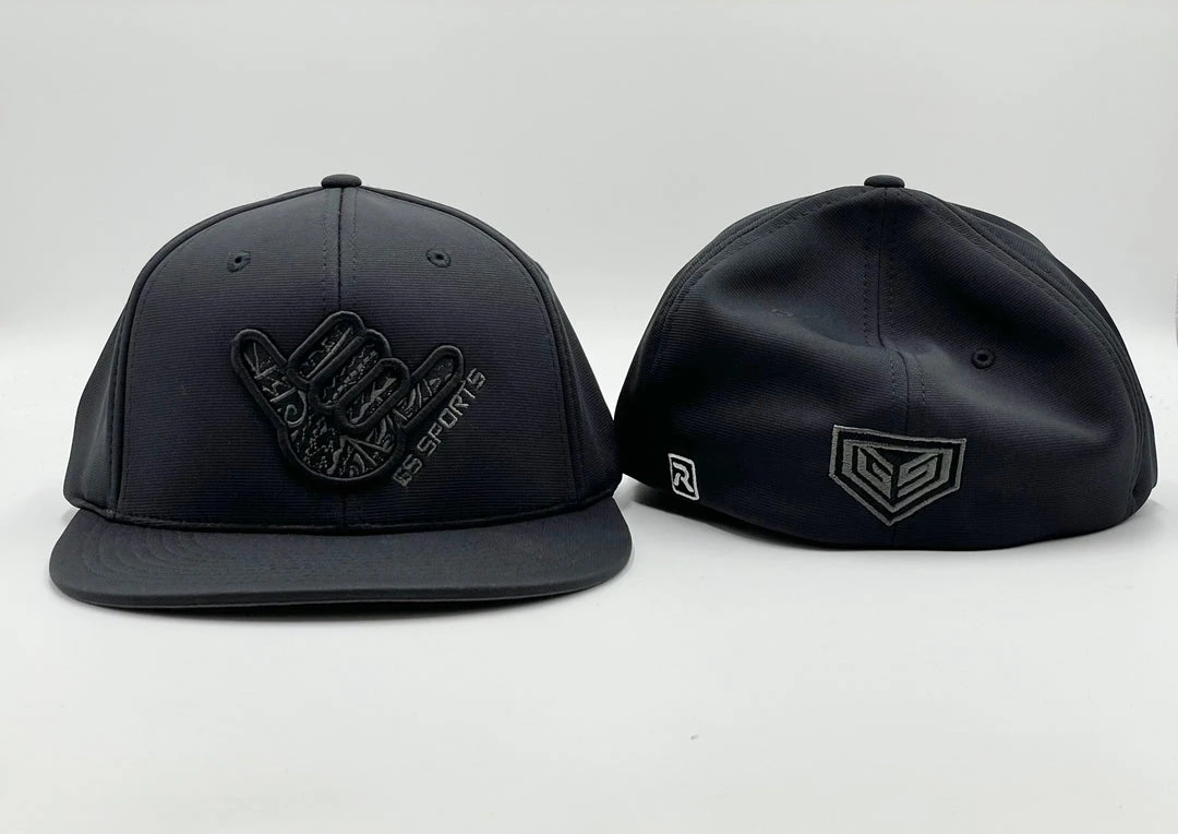 HEADWEAR GS Sports Shaka Tribal PTS20 Hat - Blackout 1 HEADWEAR GS Sports Shaka Tribal PTS20 Hat - Blackout