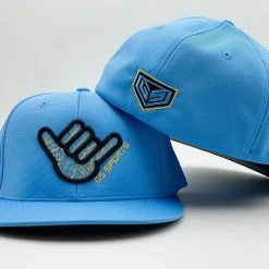 HEADWEAR GS Sports Shaka Tribal PTS20 Hat - Columbia Blue With Black / Gold