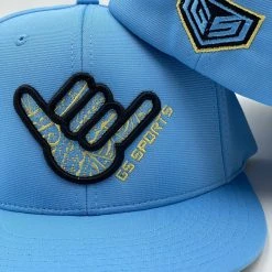HEADWEAR GS Sports Shaka Tribal PTS20 Hat - Columbia Blue With Black / Gold