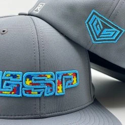 GS Sports GSP Autism PTS20 Hat - Charcoal With Sky Blue
