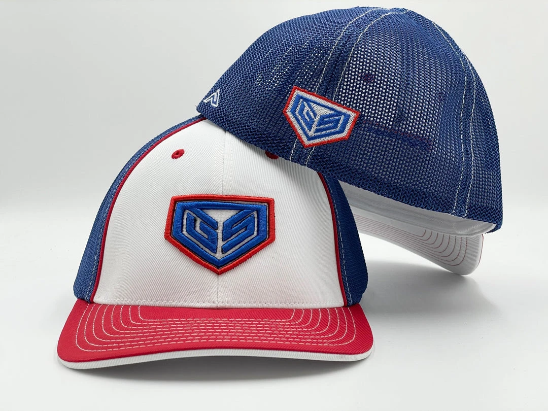 HEADWEAR GS Sports Crest 404M Hat - Red/Royal/White 1 HEADWEAR GS Sports Crest 404M Hat - Red/Royal/White