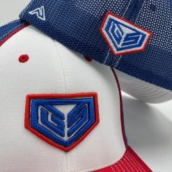 HEADWEAR GS Sports Crest 404M Hat - Red/Royal/White