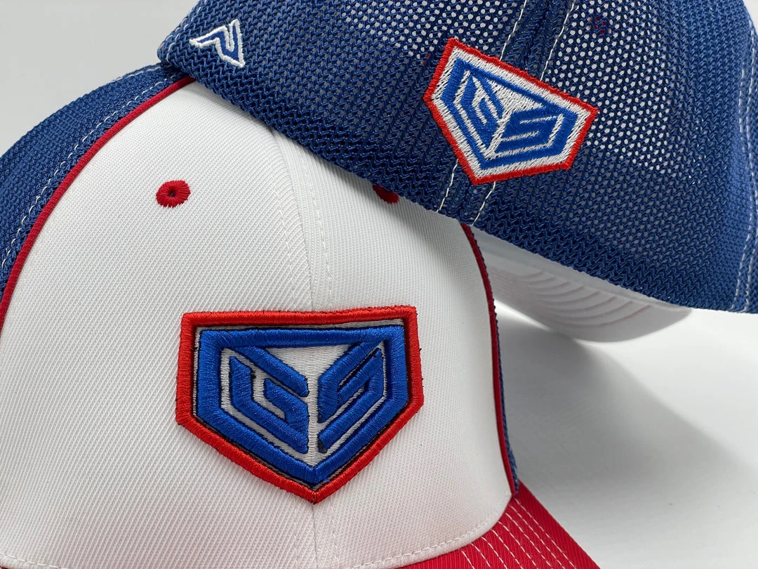 HEADWEAR GS Sports Crest 404M Hat - Red/Royal/White 2 HEADWEAR GS Sports Crest 404M Hat - Red/Royal/White