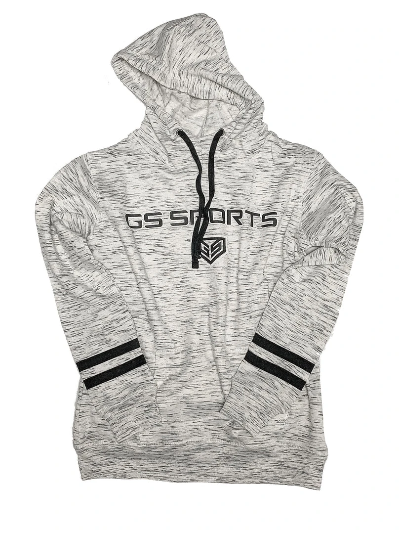 GS Sports Wordmark Womens White Heather Hoodie APPAREL 1 GS Sports Wordmark Womens White Heather Hoodie APPAREL