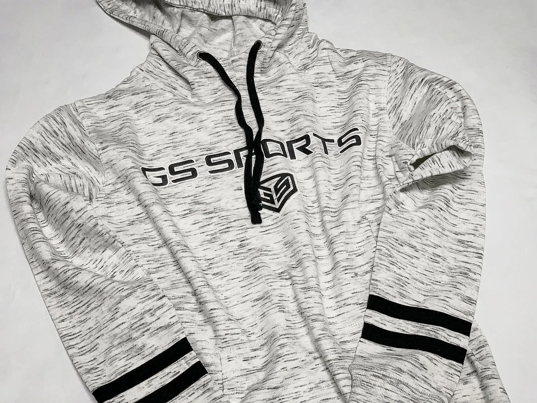 GS Sports Wordmark Womens White Heather Hoodie APPAREL 2 GS Sports Wordmark Womens White Heather Hoodie APPAREL