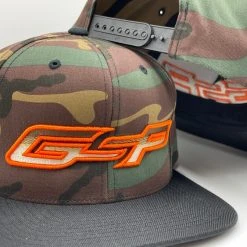 GSP Outdoors Army Camo Flatbill Snapback Hat - Hunter Orange