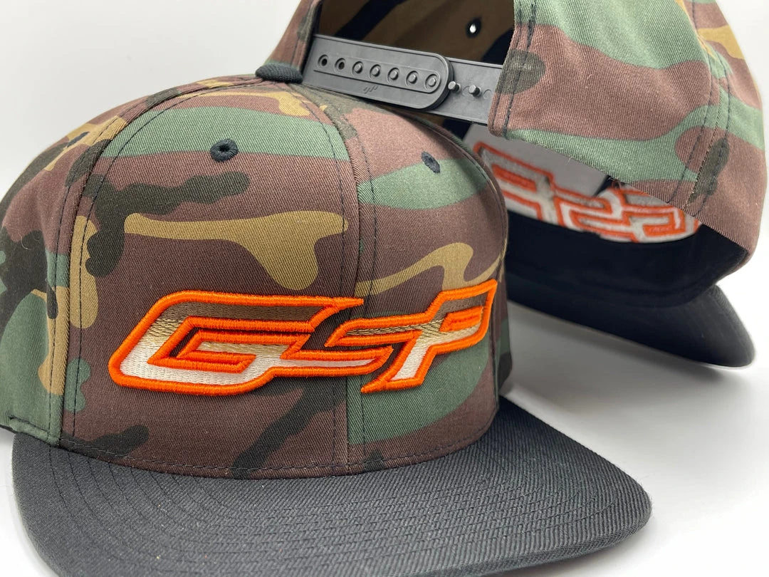 GSP Outdoors Army Camo Flatbill Snapback Hat - Hunter Orange 2 GSP Outdoors Army Camo Flatbill Snapback Hat - Hunter Orange