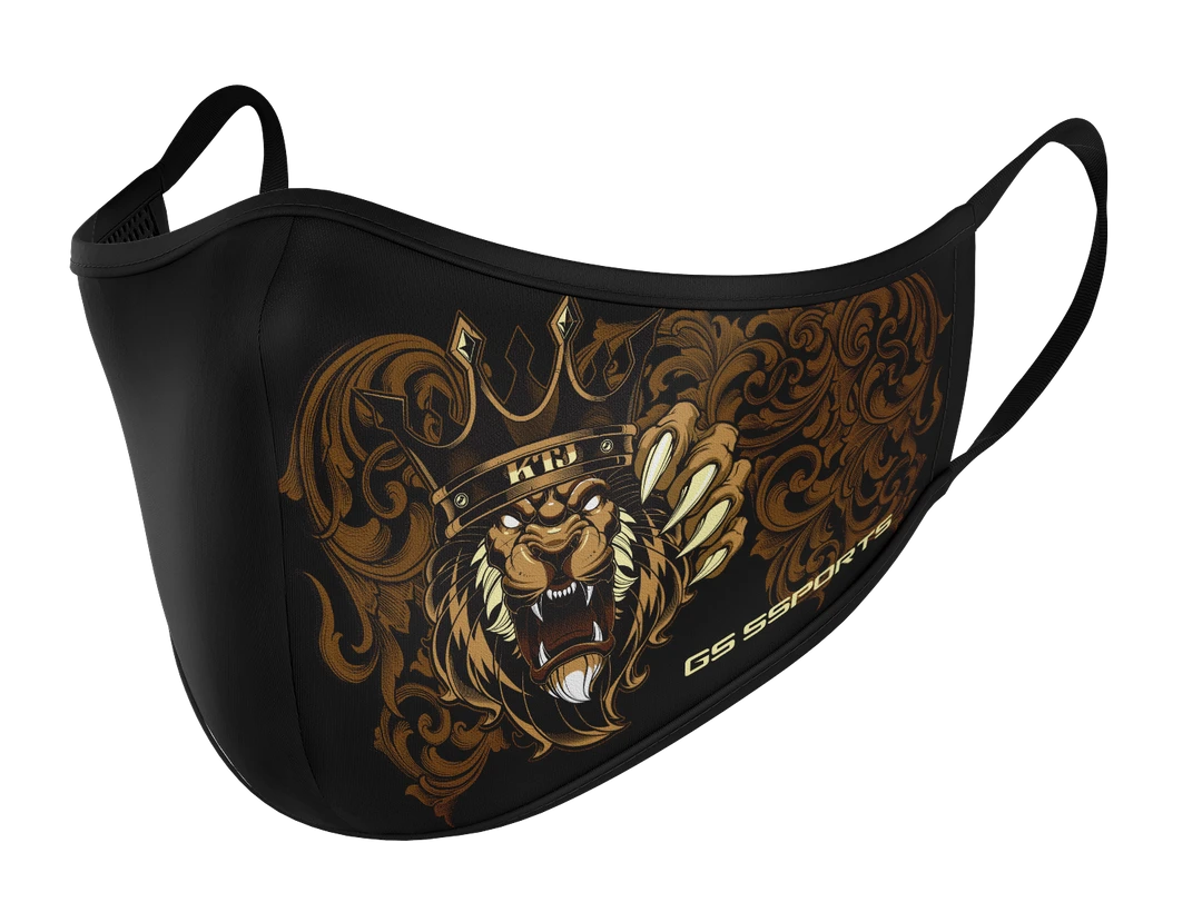 GS Sports GSP Dual Layer Mask With Filter Pocket - KTJ King Of The Jungle 1 GS Sports GSP Dual Layer Mask With Filter Pocket - KTJ King Of The Jungle