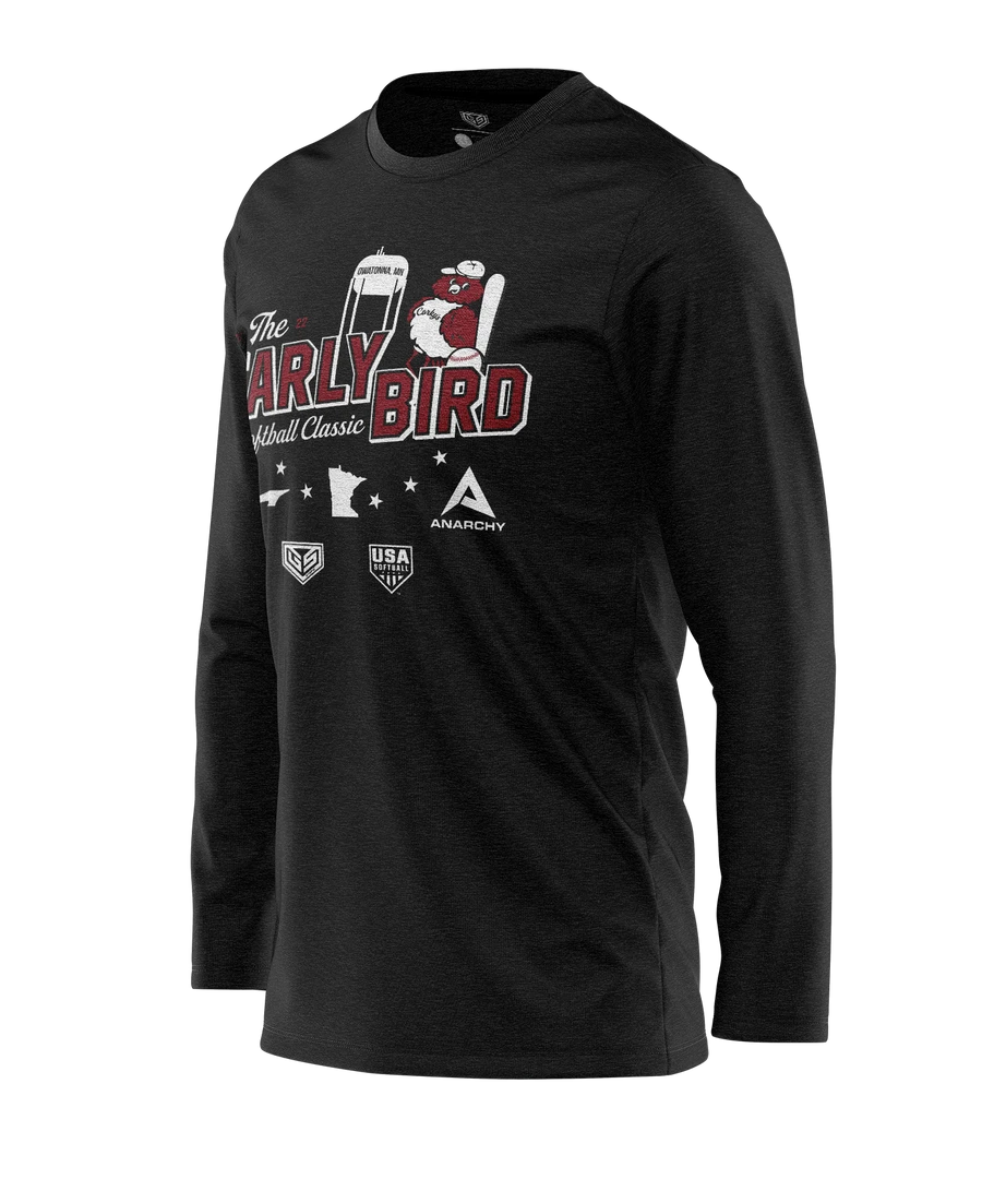 GS Sports Corky's Early Bird Official Fan Gear - Long Sleeve Tee Corky's Early Bird Official Gear 1 GS Sports Corky's Early Bird Official Fan Gear - Long Sleeve Tee Corky's Early Bird Official Gear