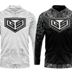 GS Sports Tribal Lightweight Hoodies - Black And White APPAREL